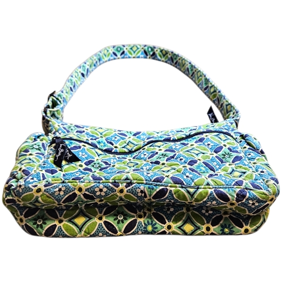 Vera Bradley Daisy Daisy Green Blue Quilted Shoulder Bag Cottagecore Grandma Y2K - Picture 11 of 12
